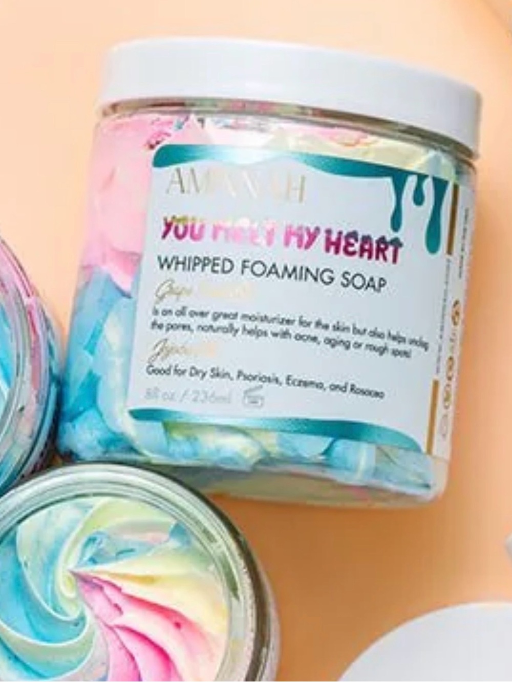 Aminnah You Melt My Heart Whipped Foaming Soap - Pink/Multicolor